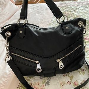 Michael kors black leather purse